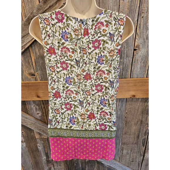 J jill SP PETITE small accordion tank top floral EUC Summer career casual EUC ^ - Picture 2 of 7